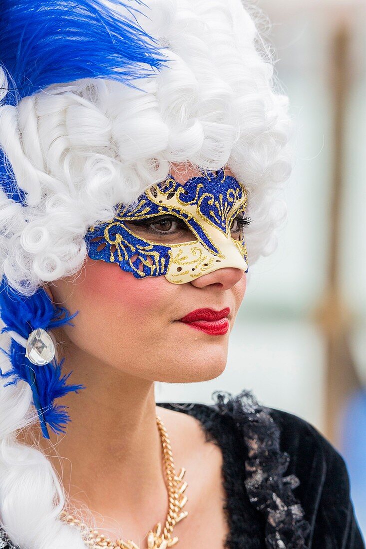 Italien, Venetien, Venedig, UNESCO-Weltkulturerbe, Karneval, traditionelles italienisches Festival aus dem Mittelalter