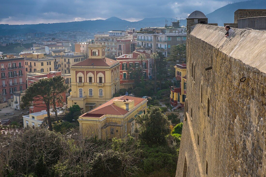 Italy, Campania region, Naples, Vomero district from Saint Elme fortress