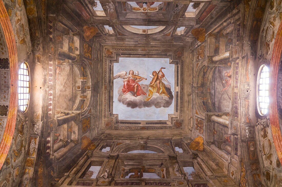 Italy, Emilia Romagna, Parma, Chuch of Chiesa di Santa Teresa di Gesù, details of paintings