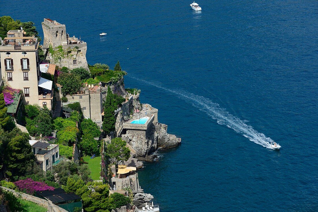Italy, Campania, Amalfi Coast, listed as World Heritage by UNESCO, San Cosma, Villa Scarpariello hotel