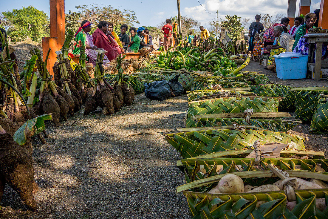 Markt auf Tanna, Vanuatu, Südsee, Ozeanien