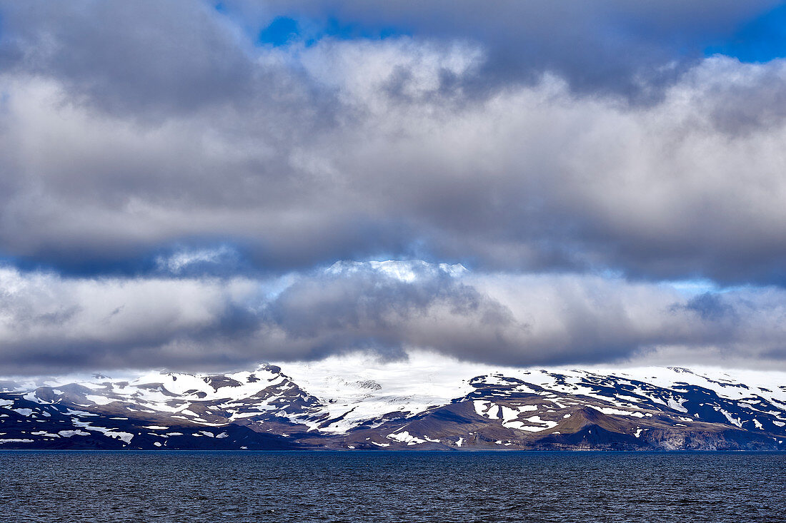 Blick auf den Vulkan Beerenberg, Jan Mayer, Nordmeer, Spitzbergen, Norwegen