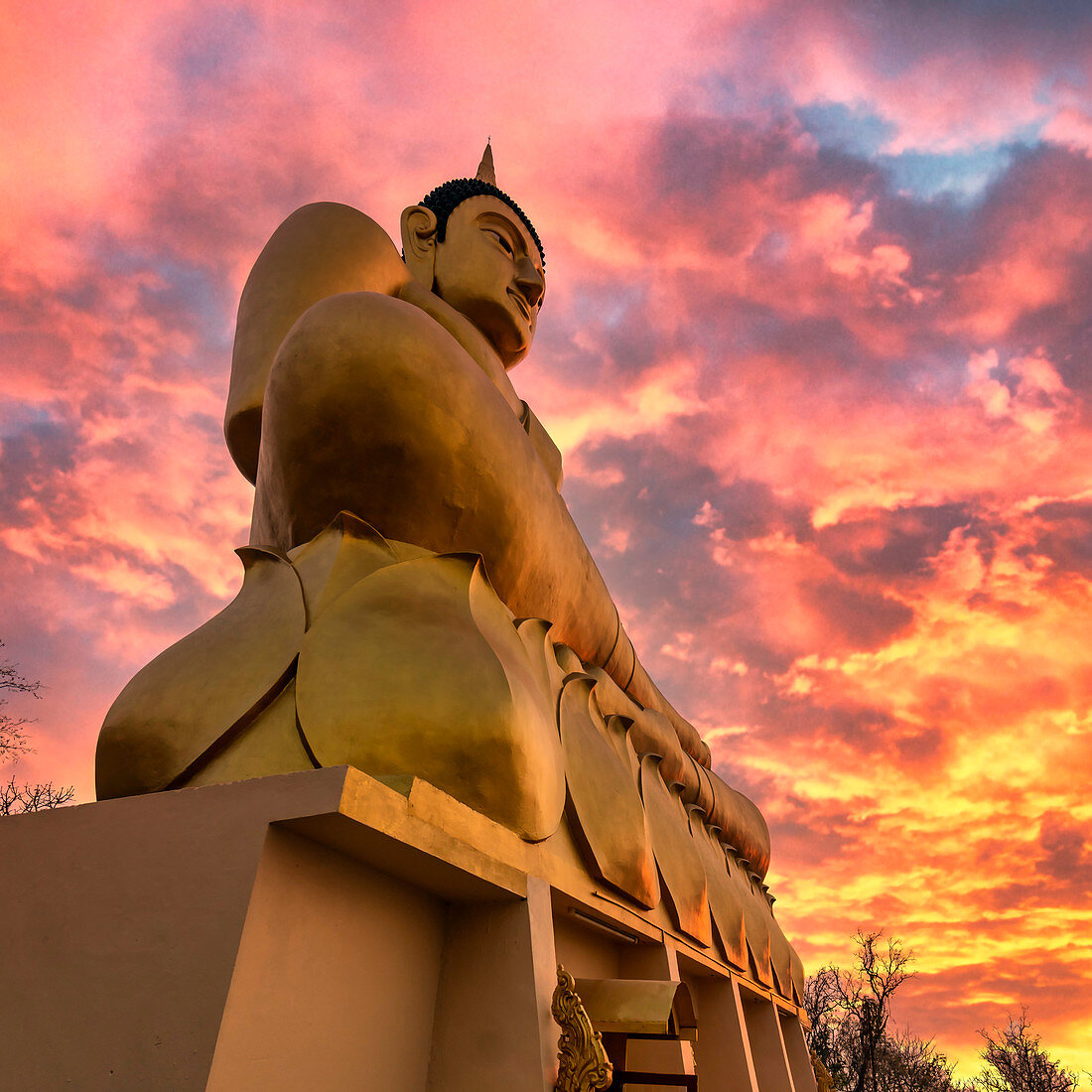 Goldener Buddha, Wat Pho Salao, Pakse, Laos, Indochina, Asien