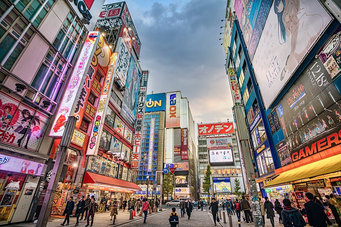 Japan, Stadt Tokio, Akihabara, für Elektronikhändler bekannter Stadtteil