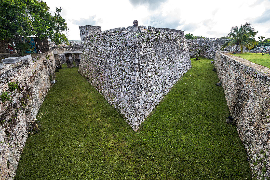 Fort San Felipe - Festung an der Lagune von Bacalar, Quintana Roo, Yucatan Halbinsel, Mexiko