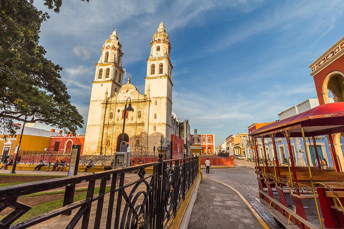 Kathedrale von Campeche am Plaza de la Independencia, Yucatan Halbinsel, Mexiko