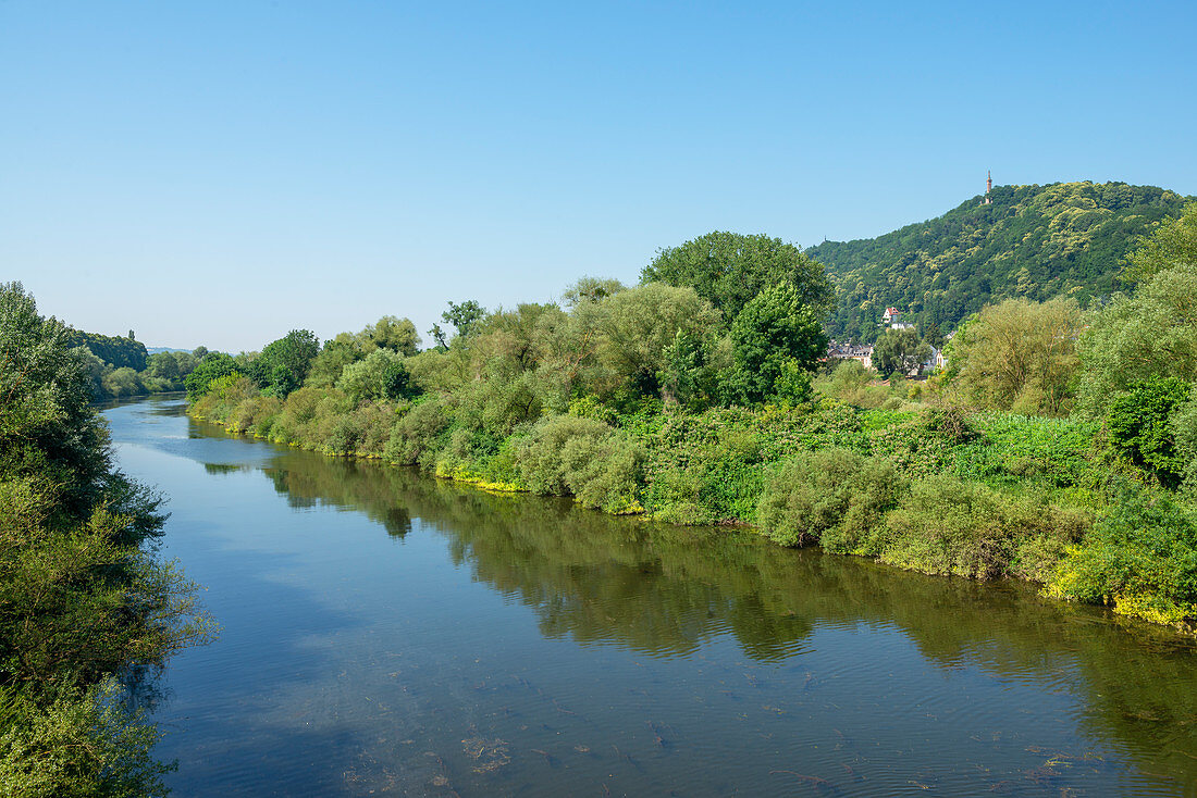 Mosel im Zentrum von Trier, Rheinland-Pfalz, Deutschland