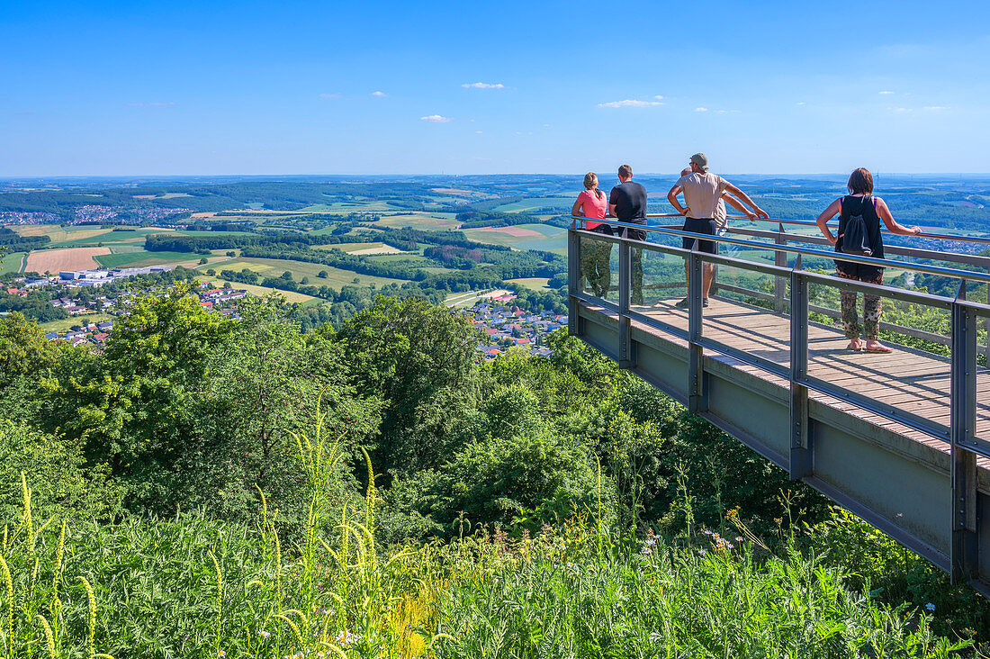 Aussichtsplattform auf dem Schaumberg bei Tholey, Saarland, Deutschland