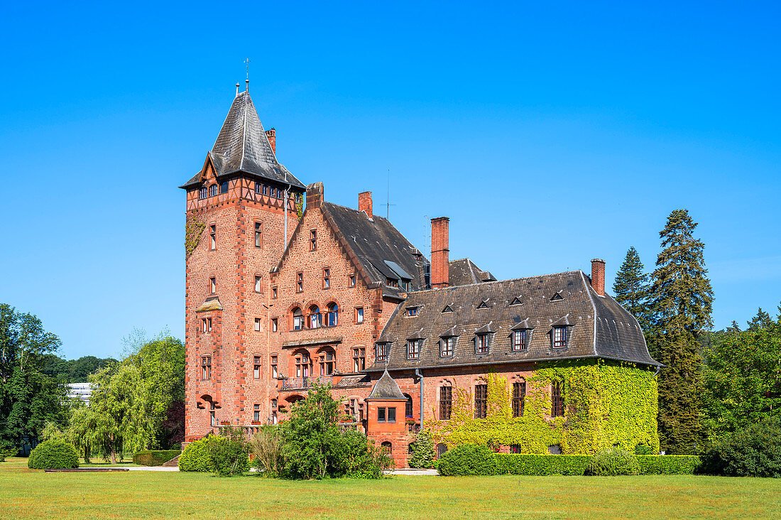 Saareck Castle in Mettlach, Saarland, Germany