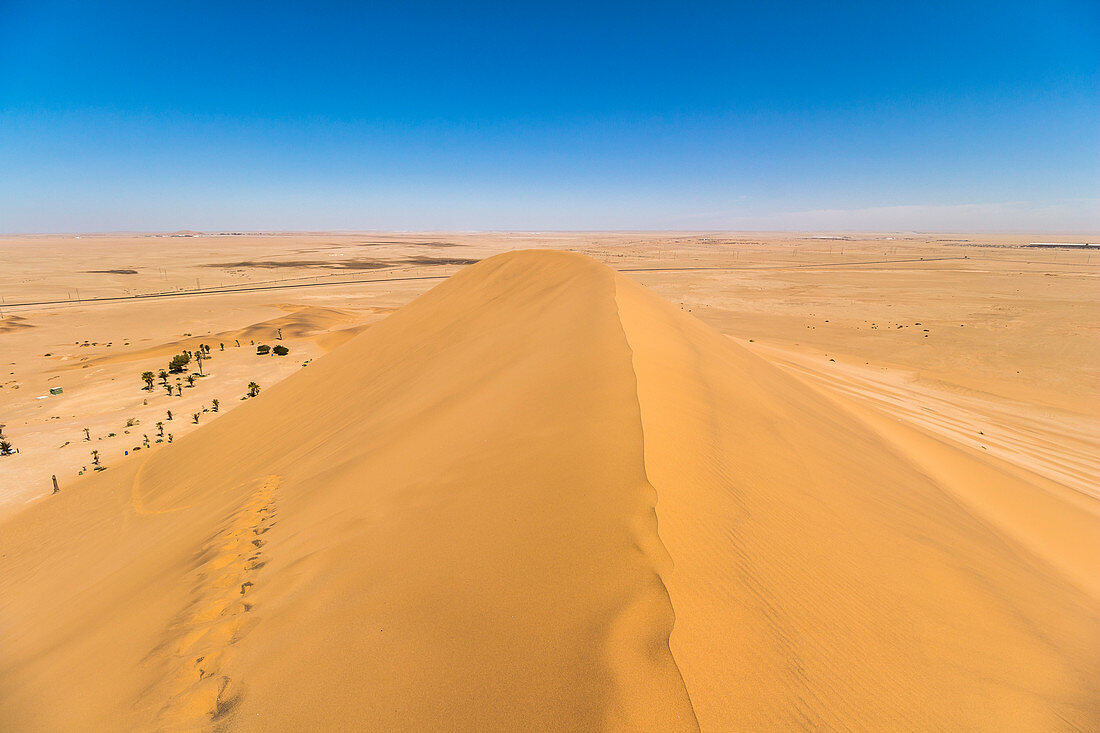 View from Dune 7 - high sand dune in Walvis Bay, Namibia