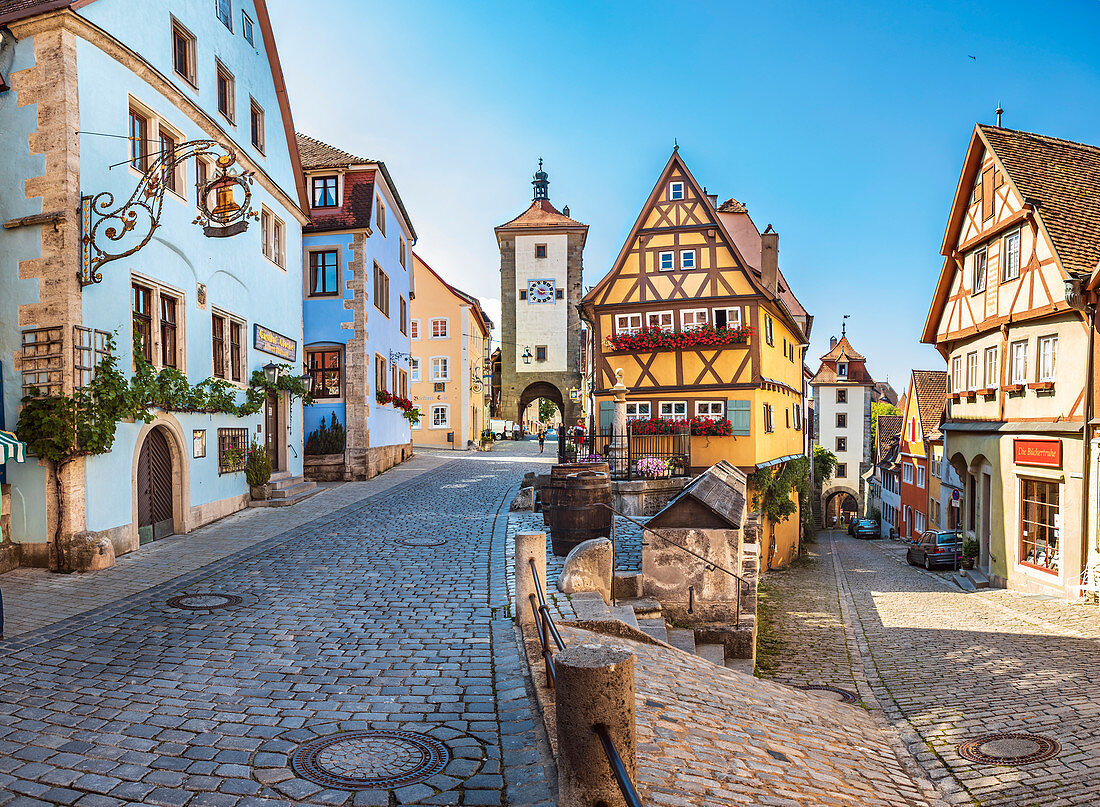 Plönlein and Siebersturm in Rothenburg ob der Tauber