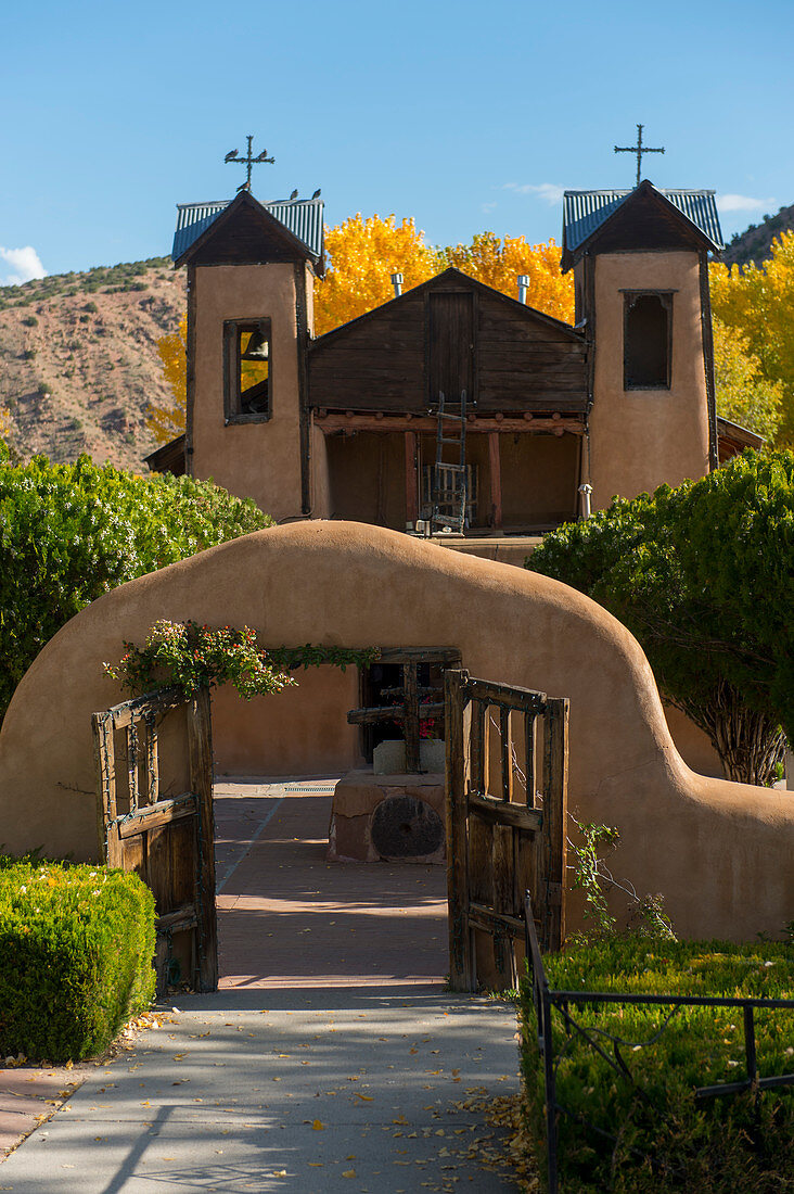 El Santuario de Chimayo was built in 1813 in the small community of El Potrero just outside of Chimayo, New Mexico, USA.