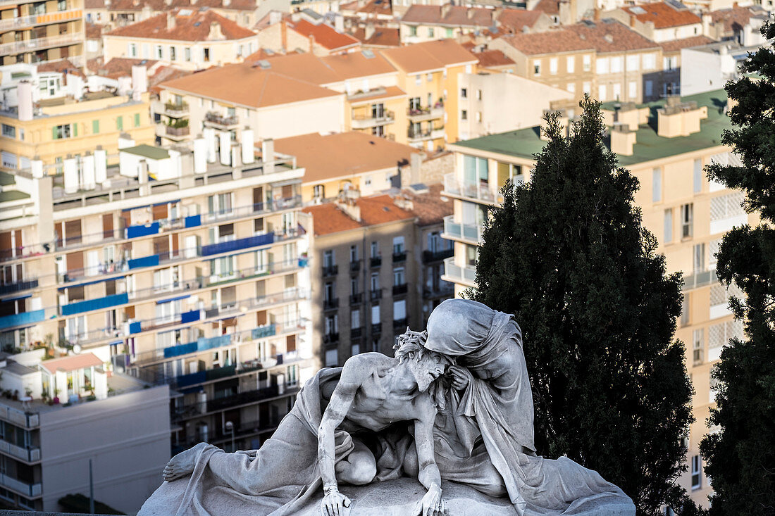 Luftaufnahme von Marseille, Frankreich, von Notre-Dame de la Garde, Frankreich