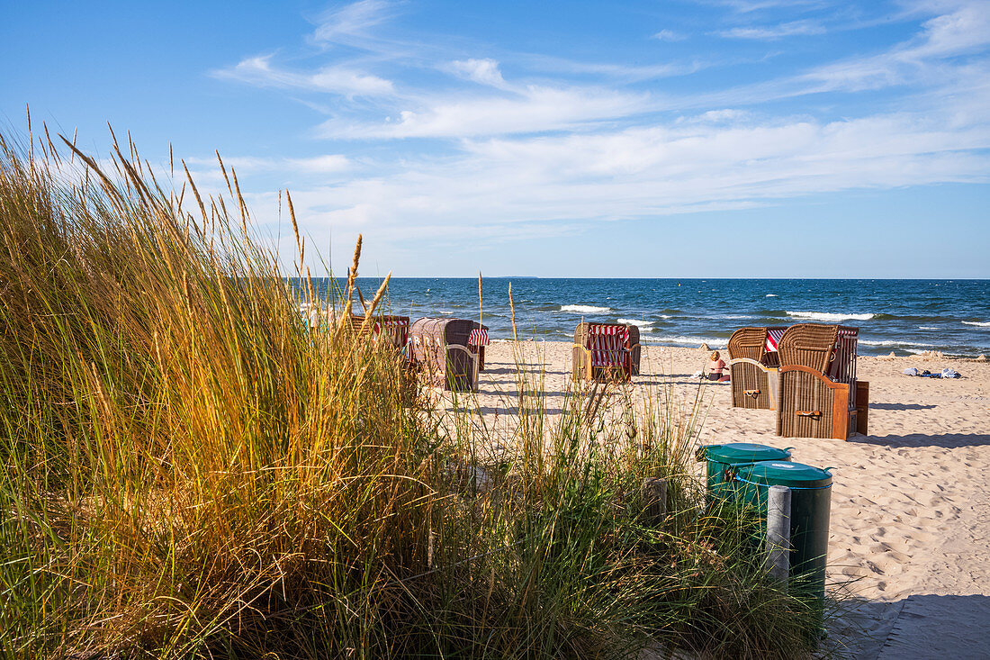 Am Strand von Zinnowitz am Abend, Usedom, Mecklenburg-Vorpommern, Deutschland