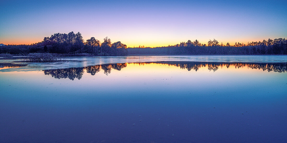 Sunset at Fohnsee (Ostersee), Iffeldorf, Bavaria, Germany