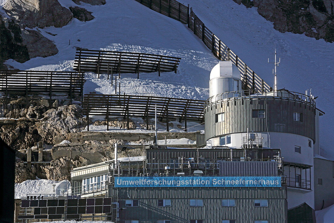 Forschungsstation Schneefernerhaus, Zugspitze, Garmisch-Partenkirchen, Werdenfelser Land, Oberbayern, Bayern, Deutschland