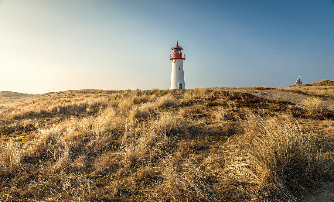 Leuchtturm List-West auf der Ellenbogen-Halbinsel, Sylt, Schleswig-Holstein, Deutschland