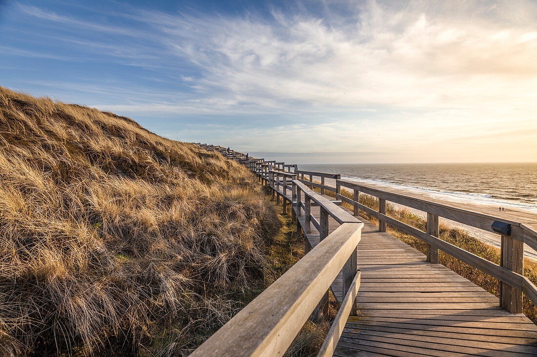 Dünenweg Rotes Kliff bei Wenningstedt, Sylt, Schleswig-Holstein, Deutschland