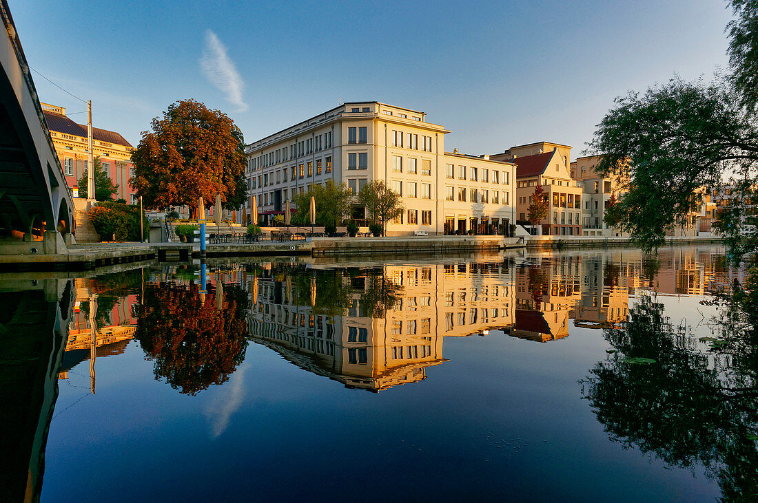 Old drive of the Havel, Humboldtstrasse building, Potsdam, State of Brandenburg, Germany