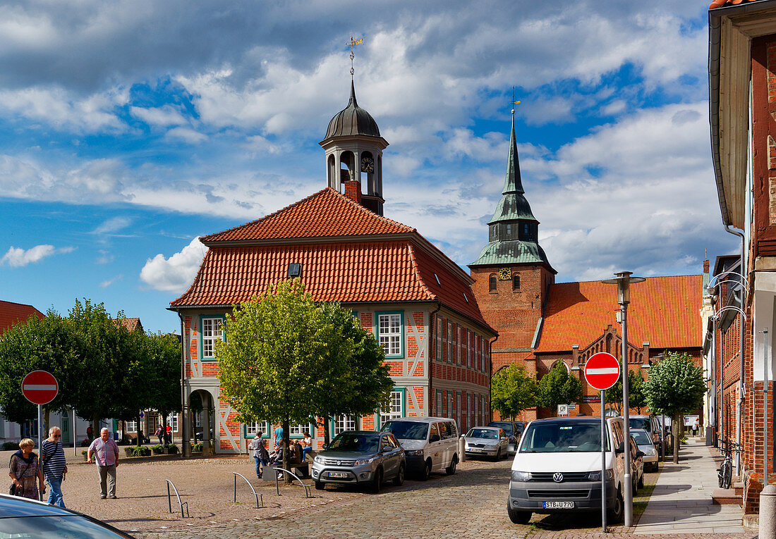 Market square, Boizenburg, Mecklenburg-Western Pomerania, Germany