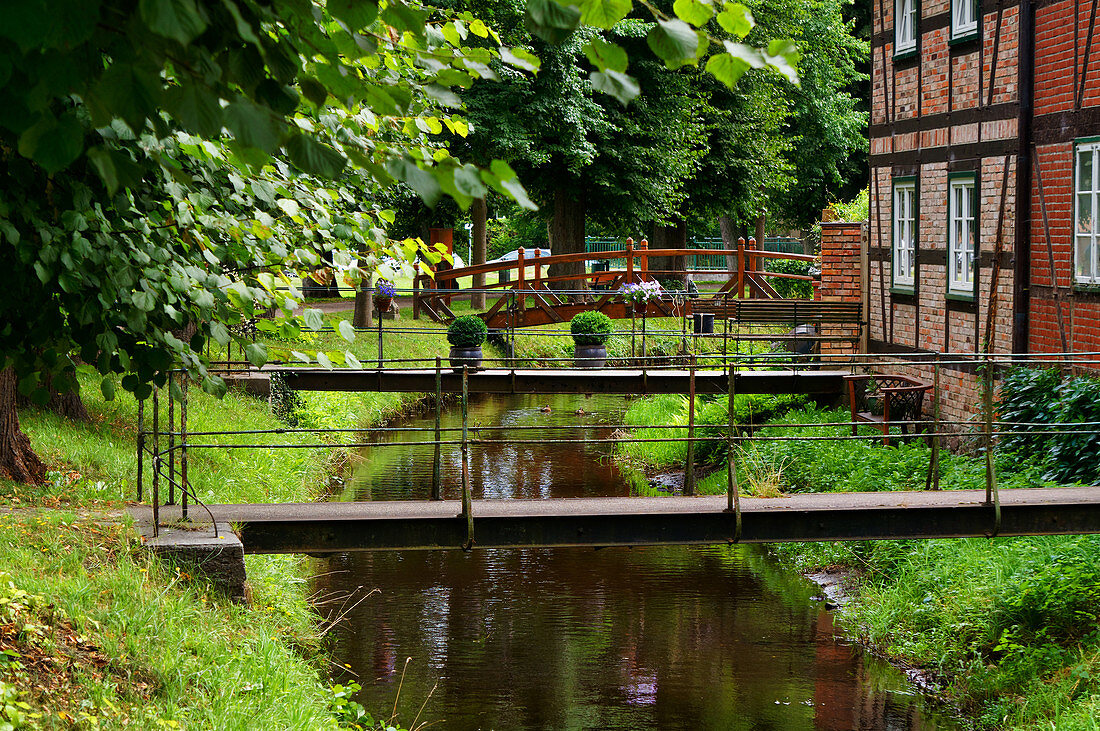 Stadtkanal, Boizenburg, Mecklenburg-Vorpommern, Deutschland