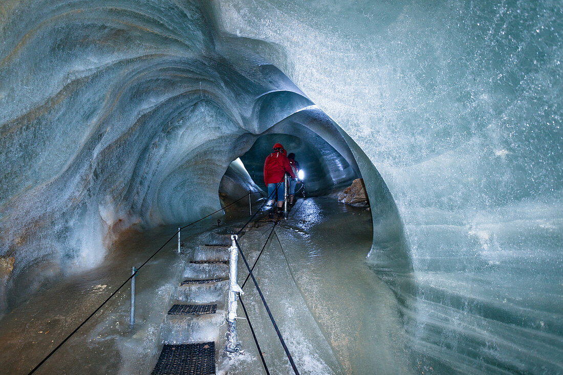 Schellenberger ice cave, Untersberg massif, Berchtesgadener Land, Upper Bavaria, Alps, Europe