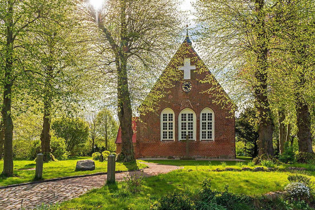 View of the St. Jürgen Church to Grube, East Holstein, Schleswig_Holstein, Germany