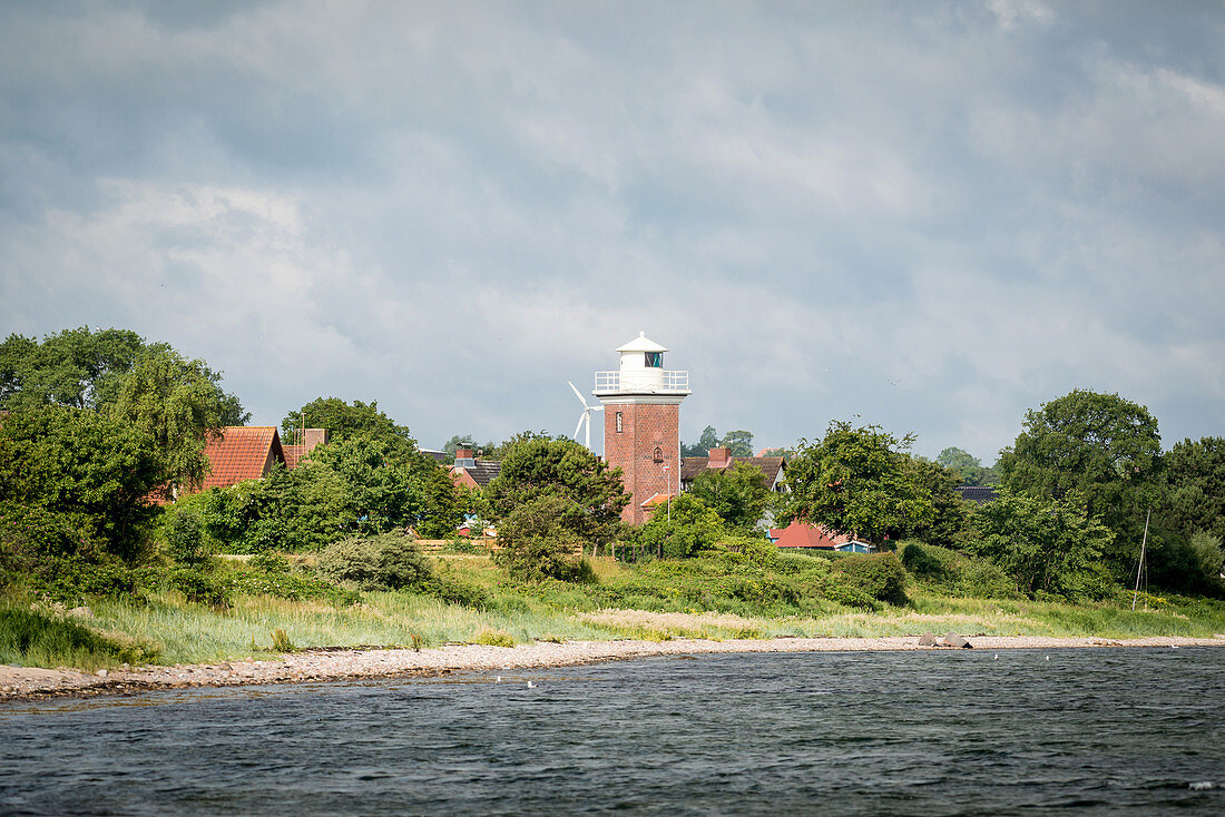 Leuchtturm von Heiligenhafen in Ohrtmühle, Ostee, Ostholstein, Schleswig-Holstein, Deutschland