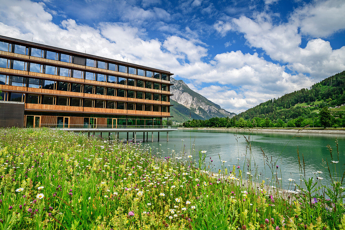 Power plant center Illwerke near Vandans, architect: Hermann Kaufmann, Montafon, Vorarlberg, Austria