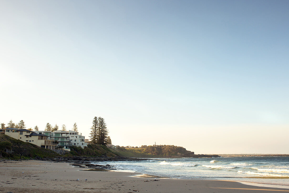 Sunrise at Convent Beach in Yamba in New South Wales, Australia.