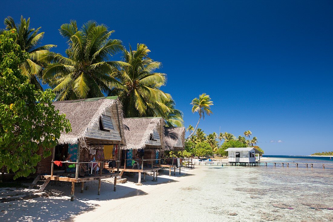 Lagoon of Tetamanu Village, Fakarava, Tuamotu Archipel, French Polynesia