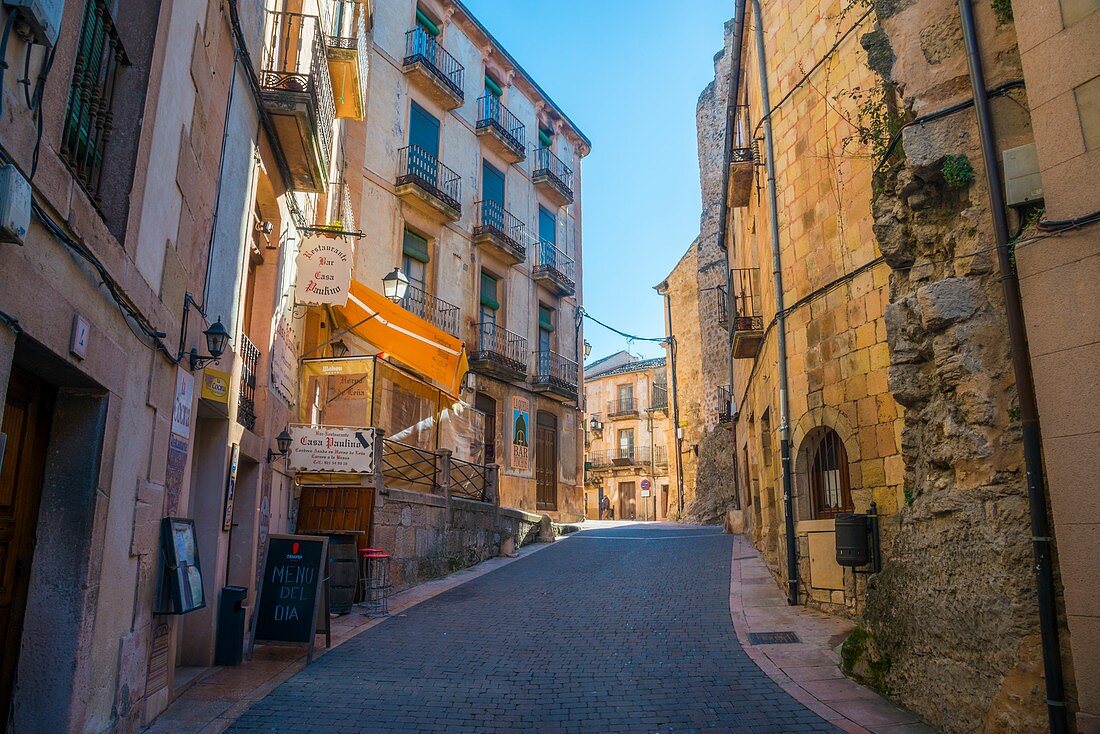 Straße, Sepulveda, Provinz Segovia, Castilla Leon, Spanien