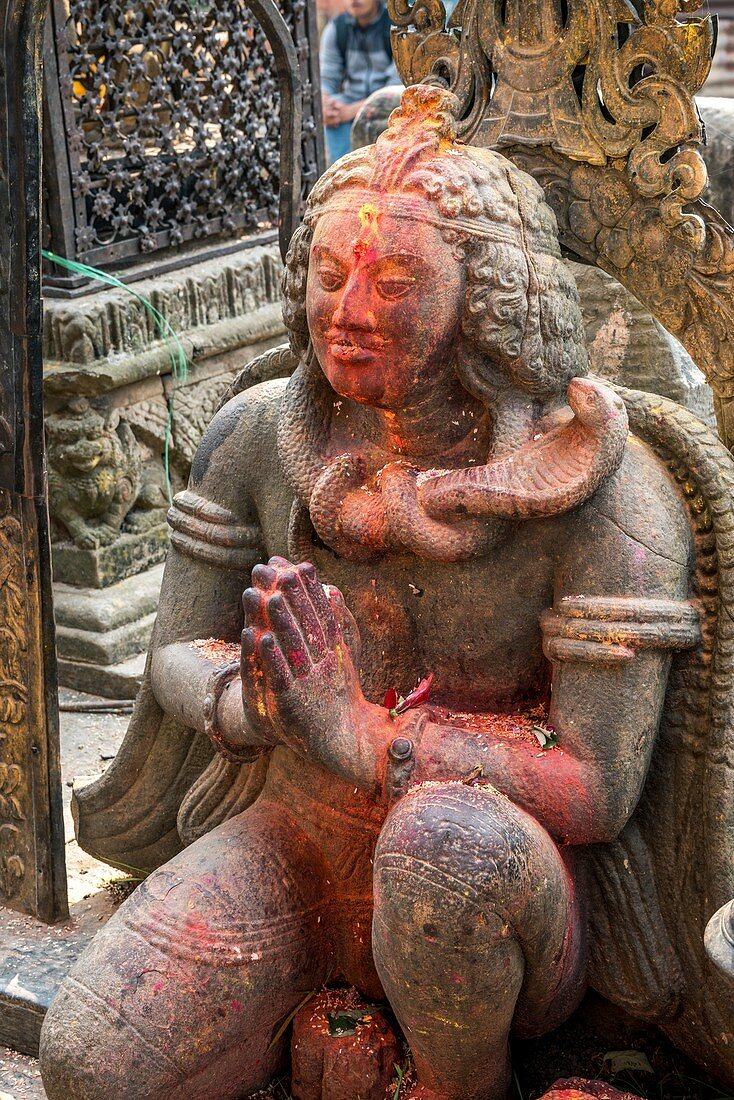 Statue von Garuda am Changu Narayan Tempel im Kathmandutal, Nepal