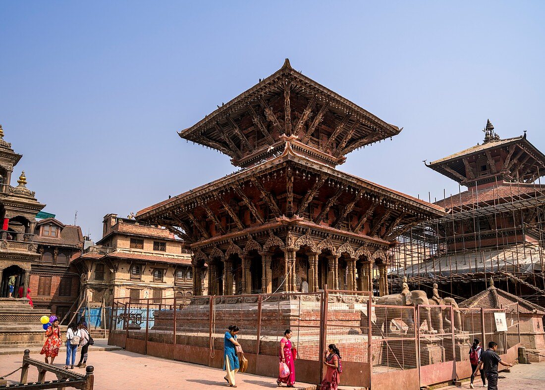 Tempel Vishwana am Durbar-Platz in Lalitpur (Patan), Kathmandutal, Nepal