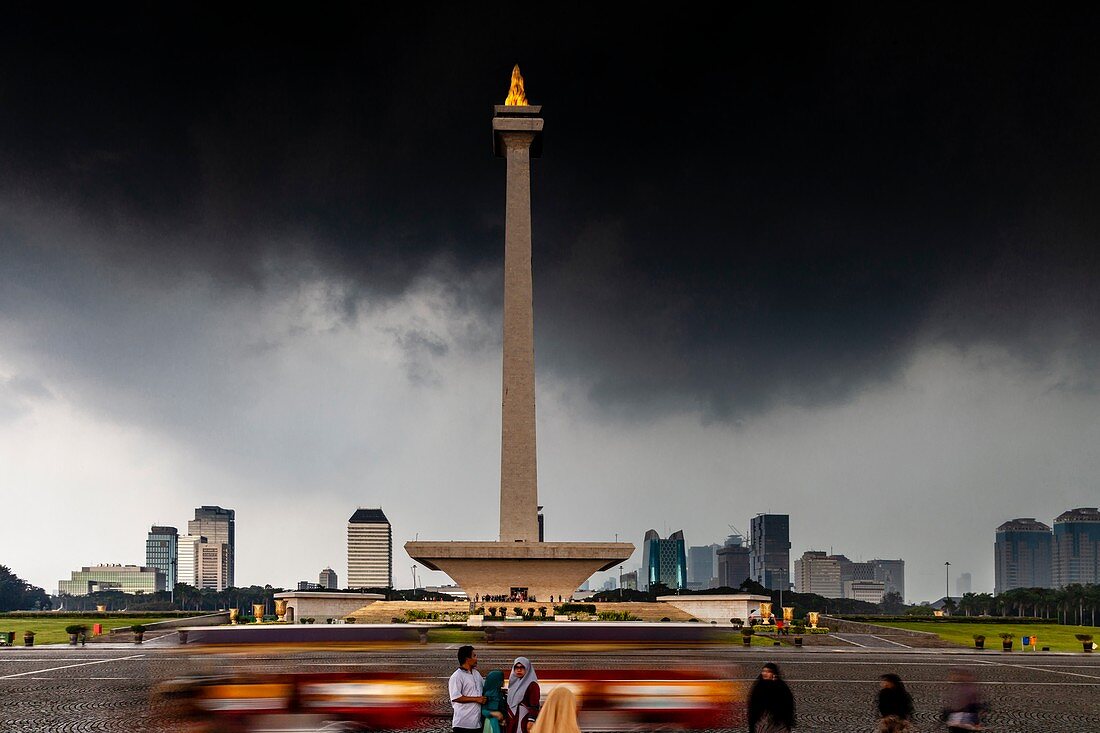 Das National Monument, Merdeka-Platz, Jakarta, Indonesien