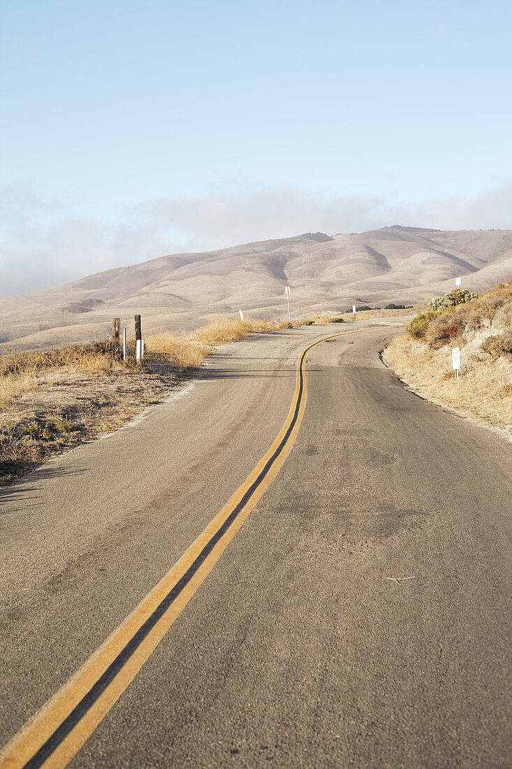 Road on the way to Jalama Beach, California, USA.