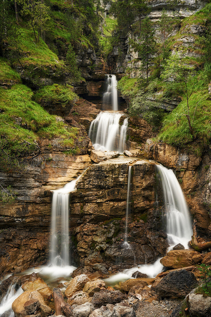 Die Kuhfluchtwasserfälle bei Farchant, Bayern, Deutschland