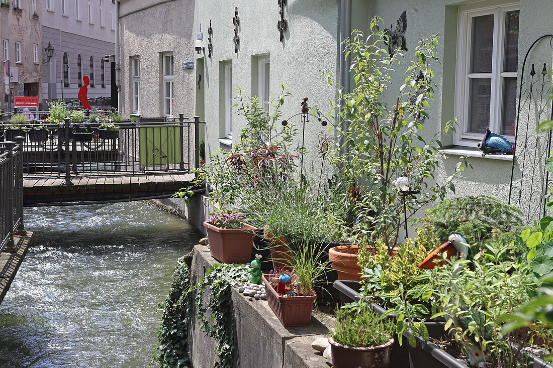 Hinterer Lech, Lechviertel, Augsburg, Swabia, Bavaria, Germany