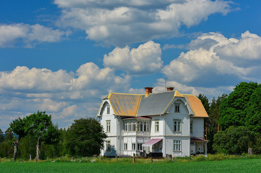 Herrschaftliche alte Villa am Wald, bei Alfta, Provinz Dalarna, Schweden