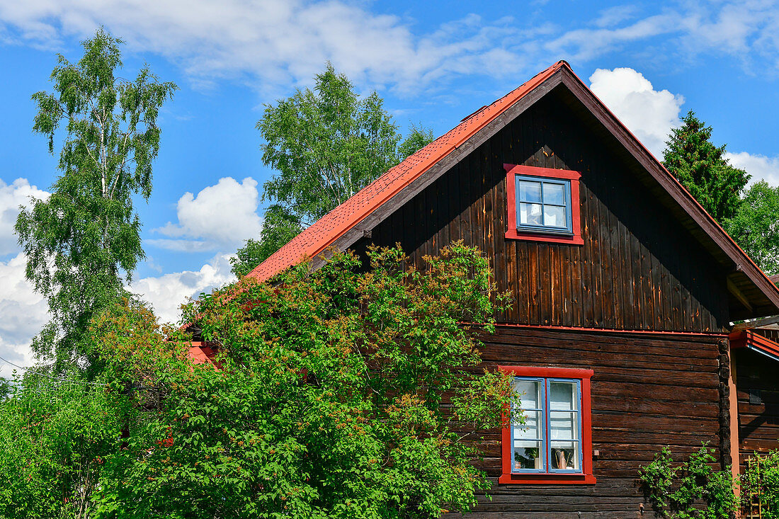 Old wooden hut used as a holiday home, Sollerön, Dalarna, Sweden