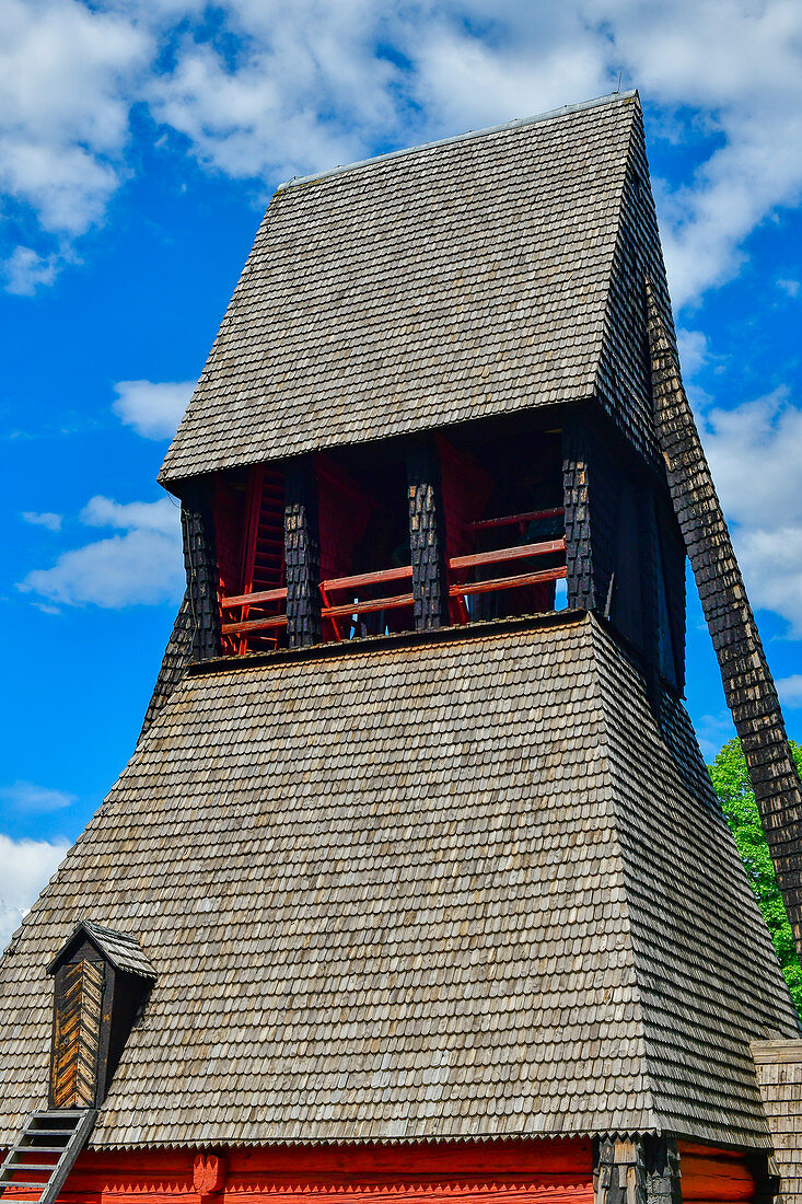 An old wooden tower with a shingle roof, Kopparberg, Örebro Province, Sweden