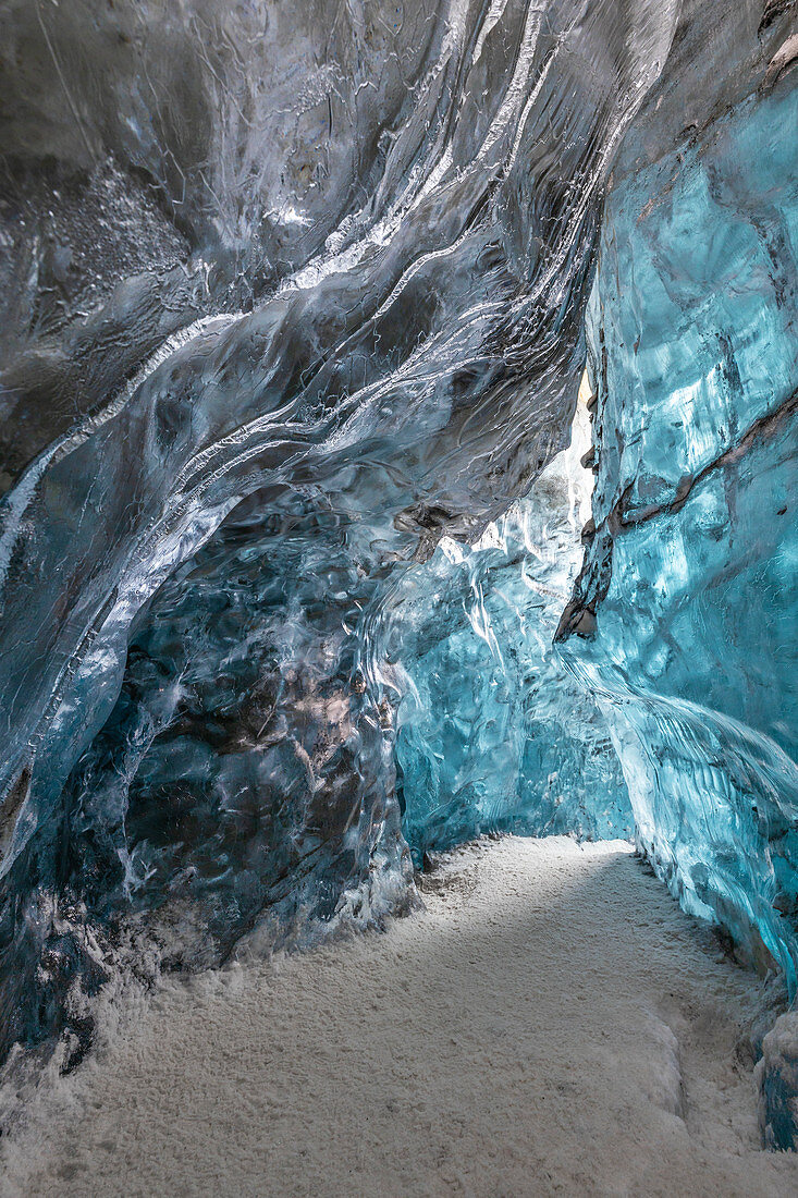 Ice cave of Breidamerkurjokull, Austurland, Iceland, Northern Europe