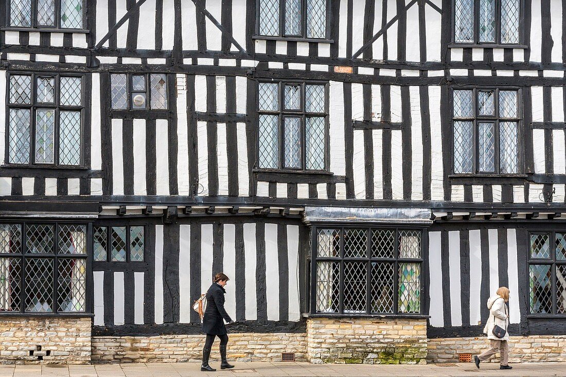 United Kingdom, Warwickshire, Stratford-upon-Avon, Chapel Street, half-timbered house of the 16th century
