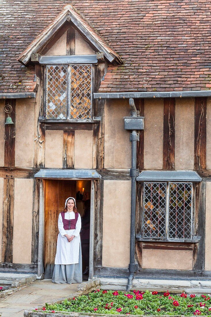 United Kingdom, Warwickshire, Stratford-upon-Avon, birthplace of William Shakespeare where the dramatist spent the first five years of his marriage with Anne Hathaway