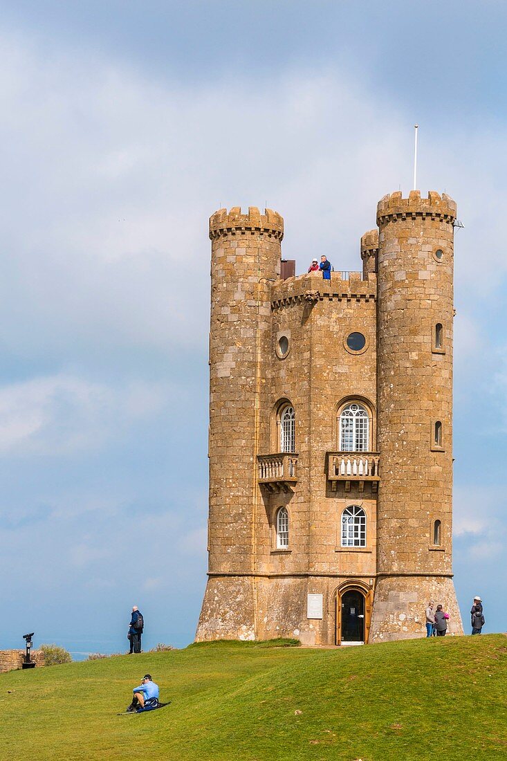 United Kingdom, Gloucestershire, Cotswold district, Cotswolds region, ornamental tower (1799) commissioned by Lady Coventry to architect James Wyatt subsequently stayed where Sir Thomas Phillipps, Edward Burne Jones, William Morris