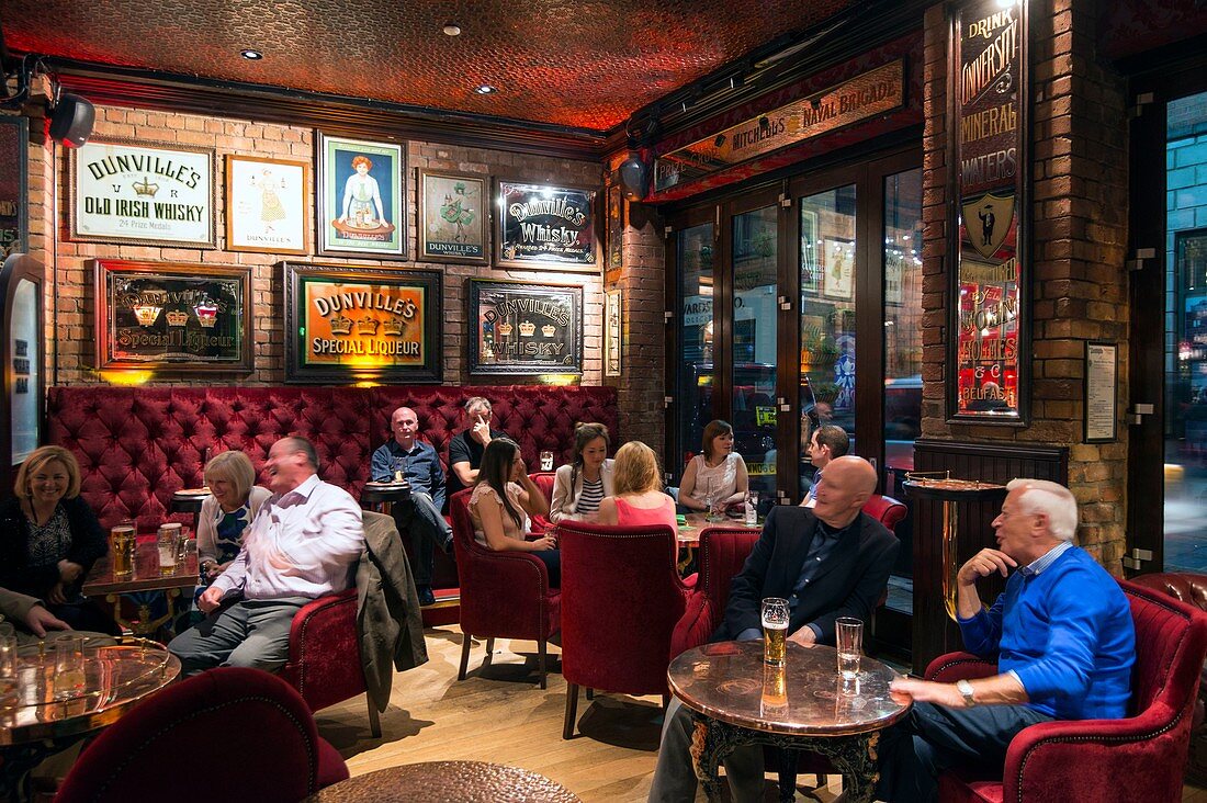 United Kingdom; Northern Ireland, Belfast, the Harp Bar in the cathedral quarter