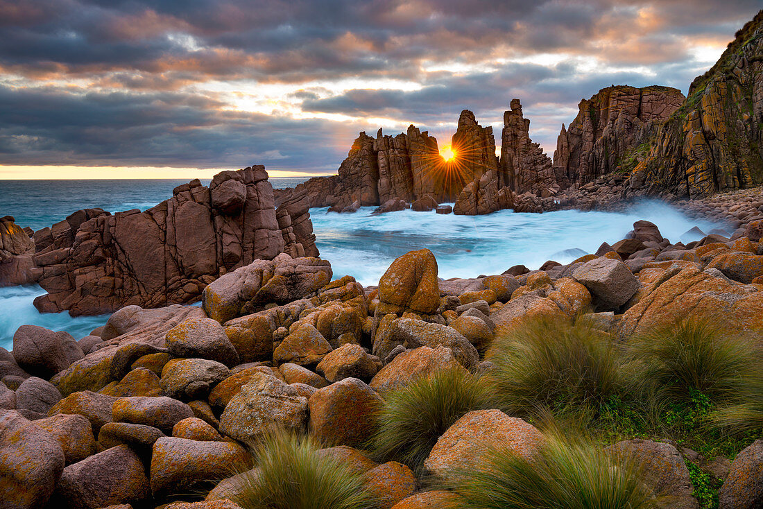 Küstenfelsenformation, Kap Woolamai, Phillip Island, Victoria, Australien