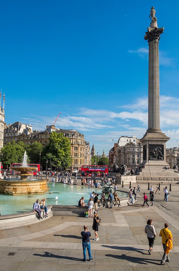 Vereinigtes Königreich, London, Saint James's Quarter, Nelsosäule auf dem Trafalgar Square