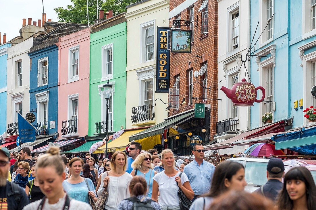 Vereinigtes Königreich, London, Notting Hill, Portobello Road, Sonntagsmarkt