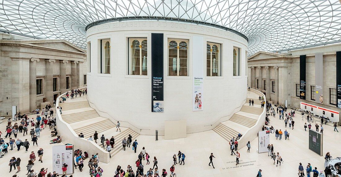 Vereinigtes Königreich, London, Stadtteil Bloomsbury, The British Museum, Queen Elizabeth II. Great Court, entworfen vom Architekturbüro Foster and Partners